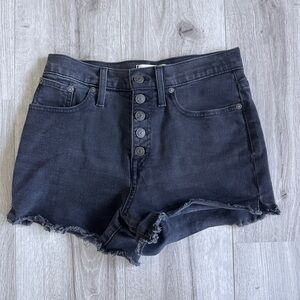 Madewell Black Jean Shorts, Size 27